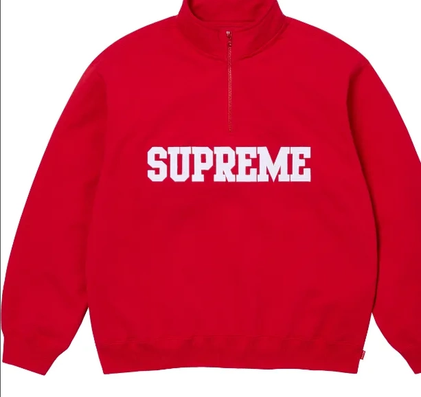 S Half Zip M Grey Hoodie Half Collegiate Black XL FW24 Pullover Light Zip L Red 0524
